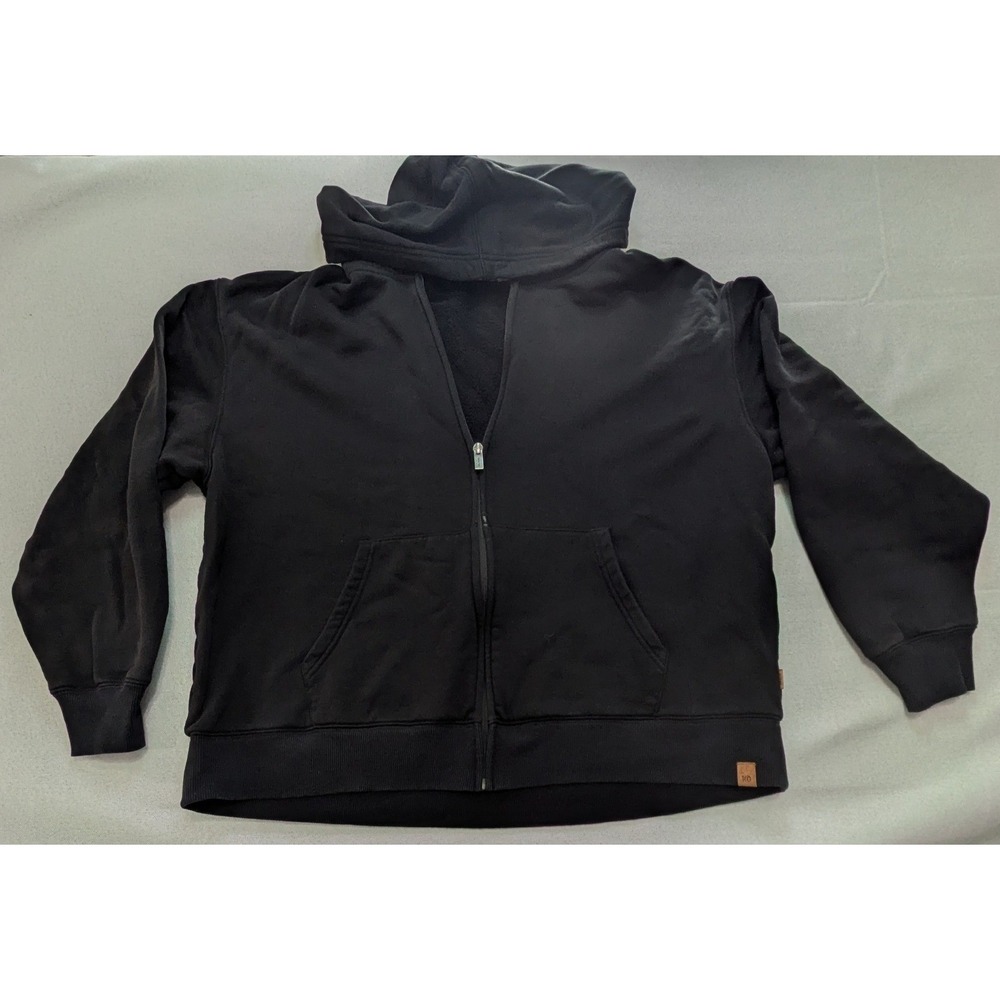 Tentree Zip Up Hoodie Womens Small Black Excellent Sustainable Fleece Sweatshirt